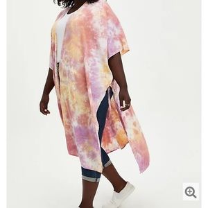 Torrid Pink Tie-dye Ruana